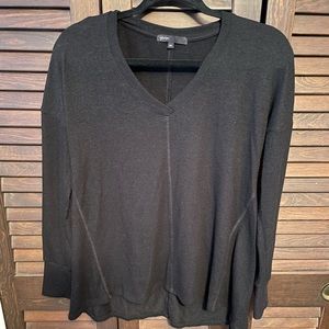 Black v-neck sweater